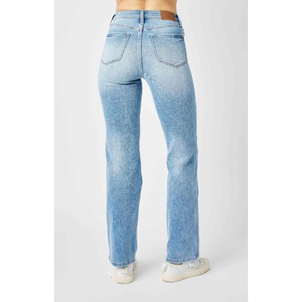 #1726 Judy Blue True to Size Tummy Control NWT Straight Leg Jeans 5-15 (27-32) - Picture 4 of 5
